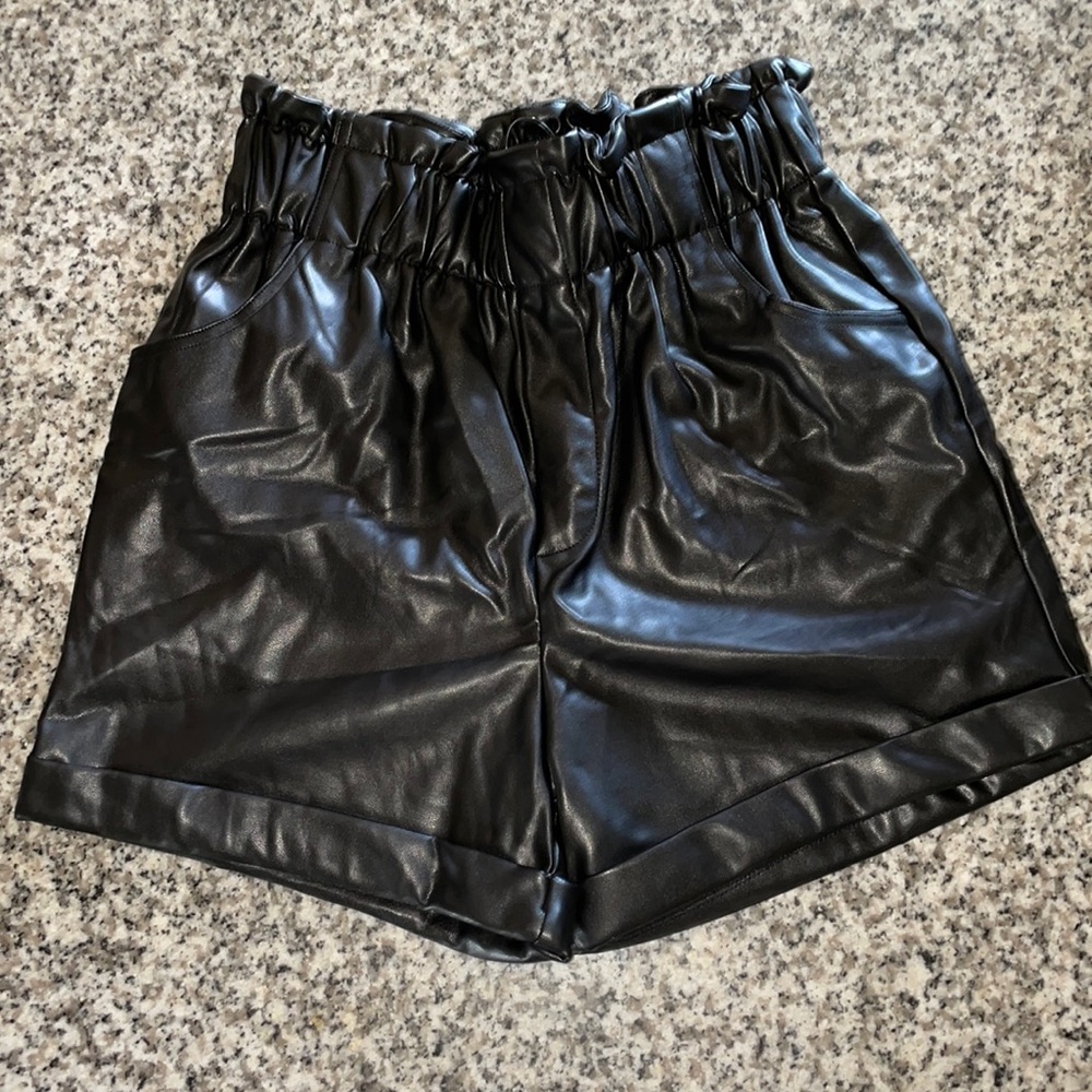 Faux Leather Shorts
